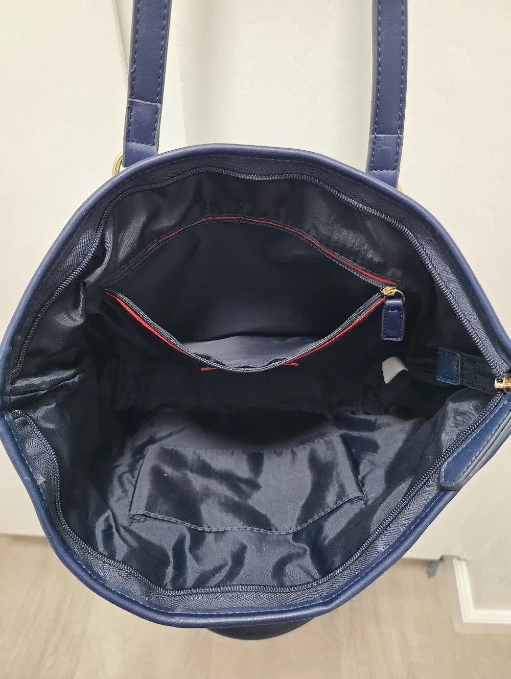 Tommy Hilfiger Navy Patterned Tote Bag by Unknown Brand